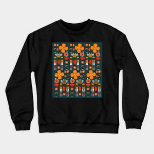 Modern decor with funny bees Crewneck Sweatshirt